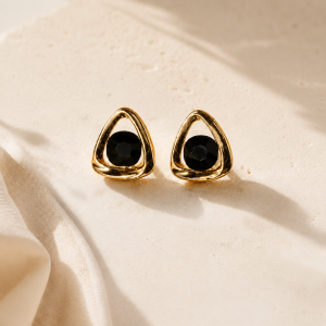 Diamond Triangle Stud by SMCollectiveCo.
