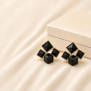 Crystal Gemstone Stud by SMCollectiveCo.