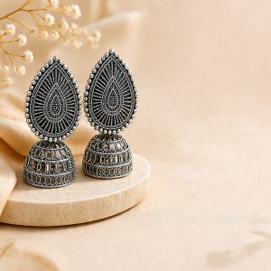 Oxidized Silver/ Golden Jhumka by SMCollectiveCo.